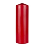 3" x 9" Unscented Domed Top Pillar Candle - Red