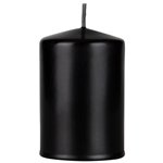 Mega Candles - 2" x 3" Unscented Domed Top Pillar Candle - Black