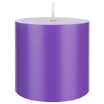 3" x 3" Unscented Round Pillar Candle - Lavender