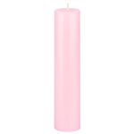 2" x 9" Unscented Round Pillar Candle - Pink