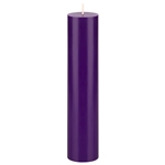 2" x 9" Unscented Round Pillar Candle - Purple