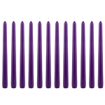 Mega Craft - 12 pcs 10" Unscented Taper Candle in White Box - Purple