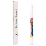 Mega Candles - 10" Holy Baptismal Unscented Self Fitting Taper Candle - White