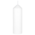 2" x 6" Unscented Dome Top Event Pillar Candle - White