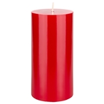Mega Candles - 3" x 6" Unscented Round Pillar Candle - Red