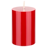 2" x 3" Unscented Round Pillar Candle - Red