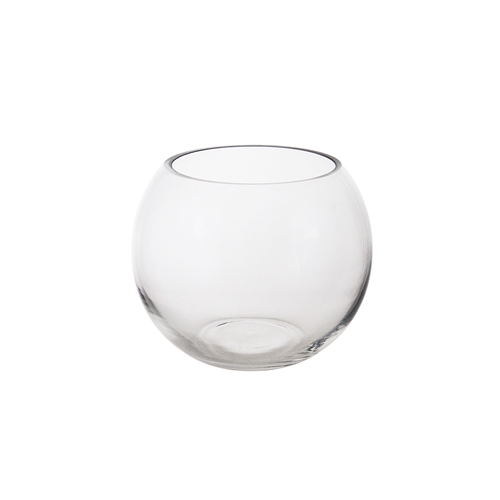 Mega Vases 6" x 5" Fish Bowl Glass Vase Clear