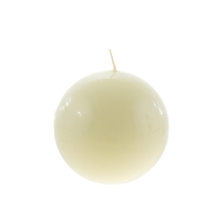 Mega Candles - 3" Unscented Round Ball Candle - Ivory