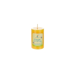 Mega Candles - 2" x 3" Round Citronella Pillar Candle in Shrink Wrap - Yellow