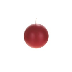 Mega Candles - 4" Unscented Round Ball Candle - Red