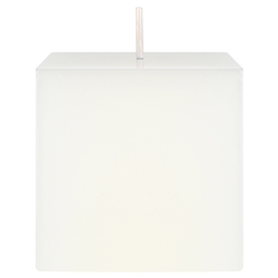 Mega Candles - 3" x 3" Unscented Square Pillar Candle - White