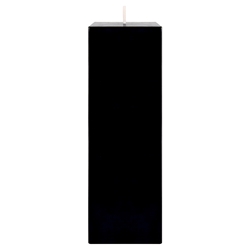 Mega Candles - 3" x 9" Unscented Square Pillar Candle - Black