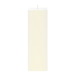 Mega Candles - 3" x 9" Unscented Square Pillar Candle - Ivory