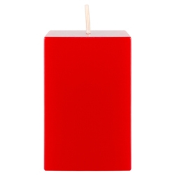 Mega Candles - 2" x 3" Unscented Square Pillar Candle - Red