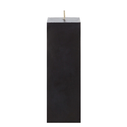 Mega Candles - 2" x 6" Unscented Square Pillar Candle - Black