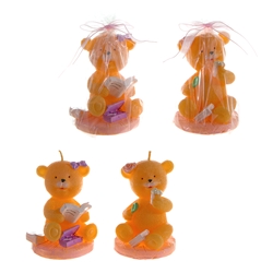 Mega Candles - Teddy Bear in Various Positions Candle - Pink