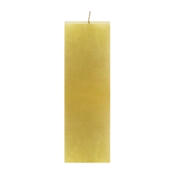 Mega Candles - 3" x 9" Unscented Square Pillar Candle - Gold