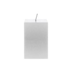 Mega Candles - 2" x 3" Unscented Square Pillar Candle - Silver