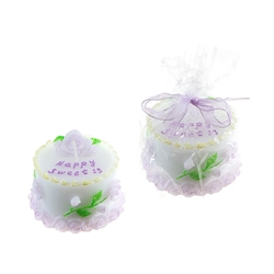 Mega Candles - Sweet 15 Cake Candle - Purple