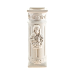 Mega Vases - Virgin Mary Porcelain Square Vase - Matte White