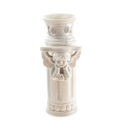 Mega Vases - Angel with Wings Porcelain Round Vase - Matte White