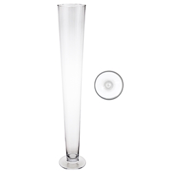 Mega Vases - 5" x 28" Trumpet Glass Vase - Clear