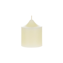 Mega Candles - 3" x 3" Unscented Round Dome Top Pillar Candle - Ivory