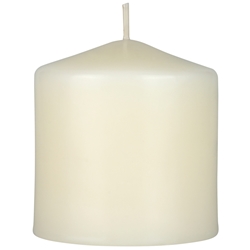 Mega Candles - 3" x 3" Unscented Domed Top Pillar Candle - Ivory