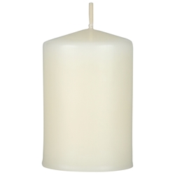 Mega Candles - 2" x 3" Unscented Domed Top Pillar Candle - Ivory