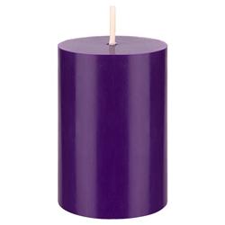 Mega Candles - 2" x 3" Unscented Round Pillar Candle - Purple