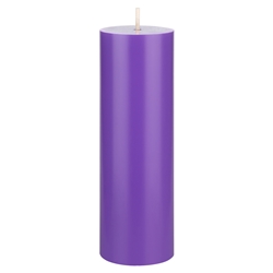 Mega Candles - 2" x 3" Unscented Round Pillar Candle - Lavender
