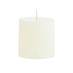 Mega Candles - 3" x 3" Unscented Round Pillar Candle - Ivory