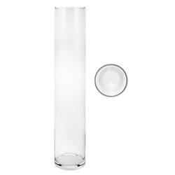 Mega Vases - 4" x 20" Cylinder Glass Vase - Clear