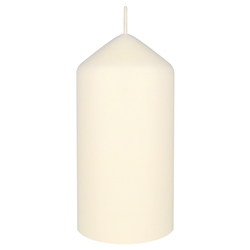 Mega Candles - 3" x 6" Unscented Dome Top Event Pillar Candle - Ivory