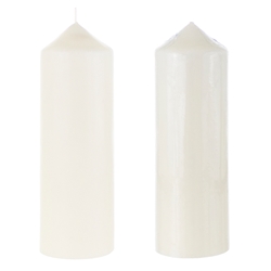 Mega Candles - 3" x 9" Unscented Dome Top Event Pillar Candle - Ivory