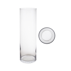 Mega Vases - 5" x 20" Cylinder Glass Vase - Clear