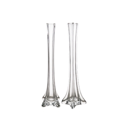 Mega Vases - 1.25" x 12" Eiffel Tower Glass Vase - Clear